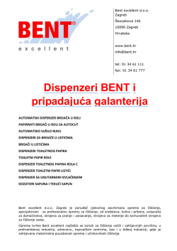Dispenzeri BENT i pripadajuća galanterija