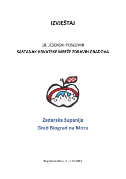 Izvje&scaron;taj 18. Jesenskog poslovnog sastanka HMZG Biograd n/M