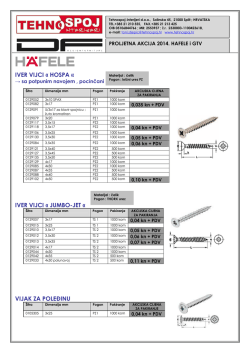 tehnospoj-proljetna akcija HAFELE,GTV 2014