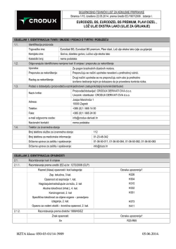 Sigurnosno-tehnički list za plinska ulja