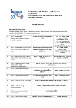 Posebne nagrade - Hrvatski savez inovatora