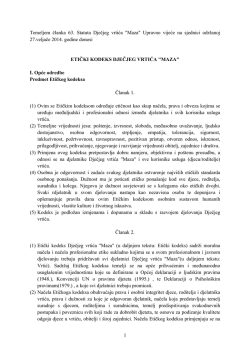 Etički kodeks - Dječji vrtić Maza