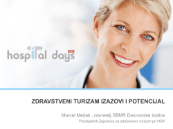 ZDRAVSTVENI TURIZAM IZAZOVI I POTENCIJAL