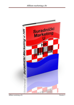 Affiliate marketing u Hr