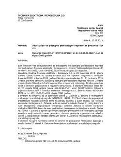 Dopis - TEF dd
