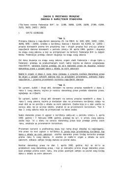 Zakon o prestanku primjene zakona o napu&scaron;tenim stanovima