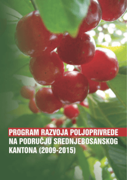 program razvoja poljoprivrede na području srednjebosanskog kantona