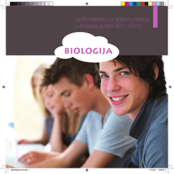 BIOLOGIJA - Moja matura