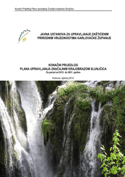 KONAČNI PRIJEDLOG PLANA UPRAVLJANJA ZNAČAJNIM
