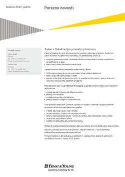EY Porezne Novosti - Kolovoz 2012. godine