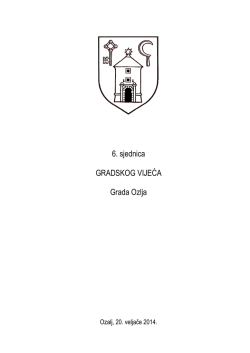 6. sjednica GRADSKOG VIJEĆA Grada Ozlja