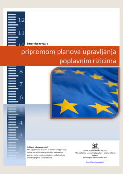 pripremom planova upravljanja poplavnim rizicima