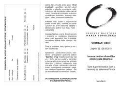Bro&scaron;ura `Spontani krug`