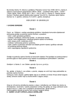 Odluka o grobljima
