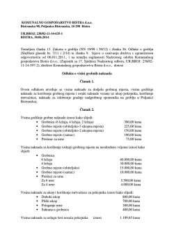 Temeljem članka 13. Zakona o groblju (NN 19/98 i 50/12) i