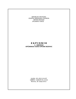 Z A P I S N I K - Općina Bizovac