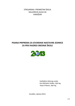 priprema za izvedbu nastavnog sata