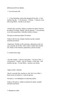 SPECIJALITETI IZ MORA 1. Leso (kuvana) riba 1