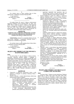 Rješenje o uspostavljanju informacionog sistema na