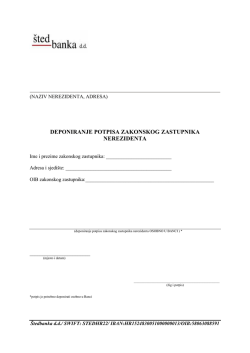 Deponiranje potpisa za strane pravne osobe