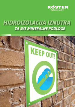 II Hidroizolacija iznutra