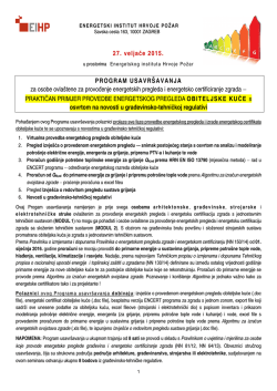 27. veljače 2015. PROGRAM USAVR&Scaron;AVANJA za