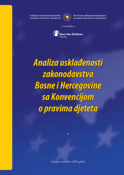 Analiza usklađenosti zakonodavstva BiH sa Konvencijom o pravima