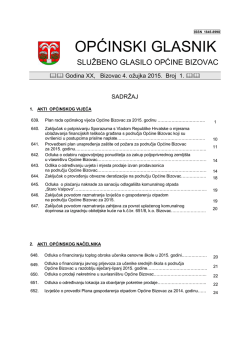 Općinski glasnik 1/15