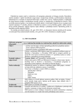 2. FAKULTATIVNA NASTAVA 1/7 Fakultativna