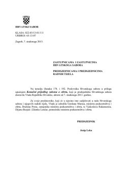 upućujem Konačni prijedlog zakona o obrtu,