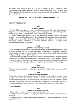 Zakon o elektroenergetskoj inspekciji