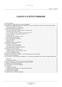Zakon o zaštiti prirode