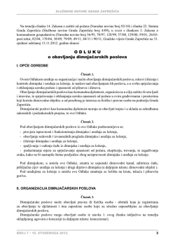 O D L U K U o obavljanju dimnjačarskih poslova
