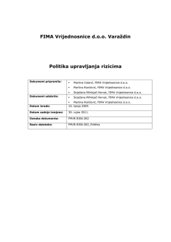 Politika upravljanja rizicima