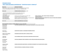 program rada treće međunarodne konferencije ``sportske - SiZ-AU