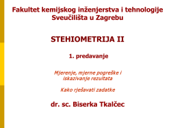 Mjerenje, mjerne pogre&scaron;ke i iskazivanje rezultata
