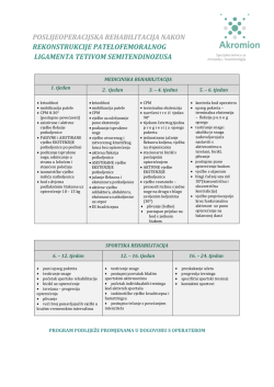 postoperativna rehabilitacija nakon rekonstrukcije