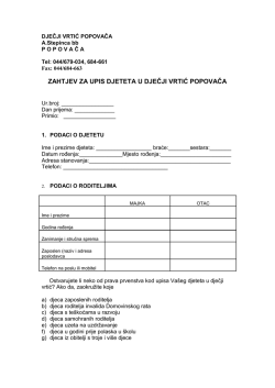 DJEČJI VRTIĆ POPOVAČA