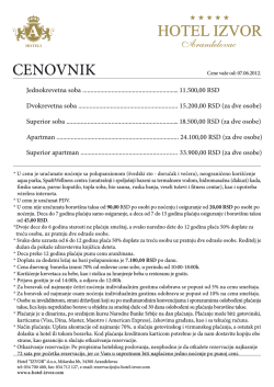Izvor cenovnik