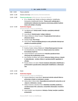 1. dan – petak, 11.4.2014 9:00 - Međunarodni kongres studenata