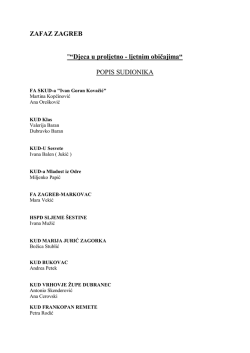 ZAFAZ ZAGREB "“Djeca u proljetno