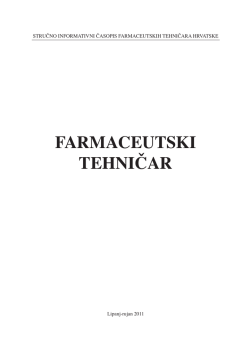 FARMACEUTSKI TEHNIČAR