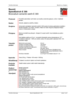 Baumit SpeedEstrich E 300 Brzovežući cementni estrih E 300