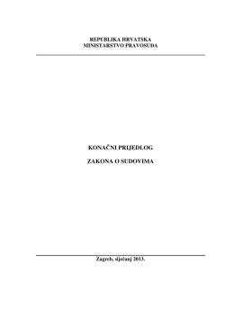 Konačni prijedloga Zakona o sudovima