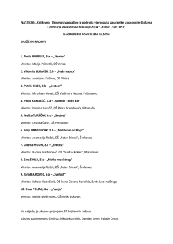 nagrađeni i pohvaljeni radovi 2014.