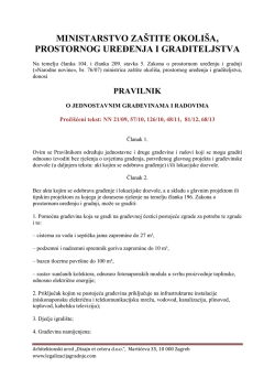 Pravilnik o jednostavnim gradjevinama – proćišćeni tekst STARI