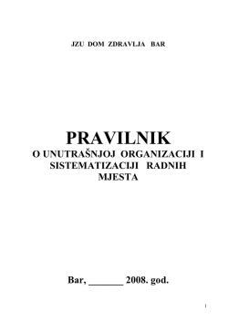 PRAVILNIK - Početna | JZU Dom Zdravlja