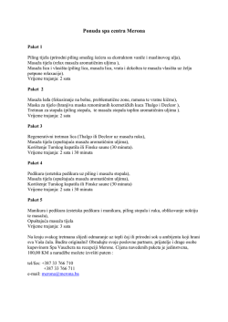 Ponuda spa centra Merona