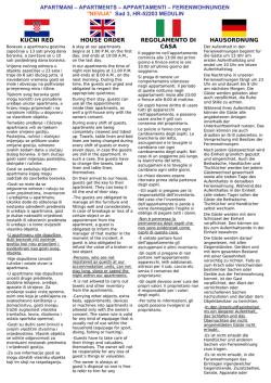 "NEVIJA" Sad 3, HR-52203 MEDULIN KUĆNI RED HOUSE ORDER