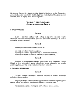 Stipendiranje učenika